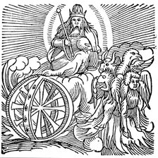 Ezekiel's vision of chariot in sky, c614 BC. Artist: Unknown