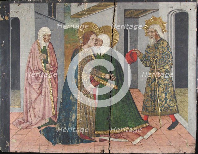 The Visitation Panel from Saint John Retable, 15th century. Creator: Domingo Ram.