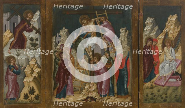 Byzantine Triptych with Scenes from the Passion of Christ, 2nd half of 16th century. Creator: Unknown.