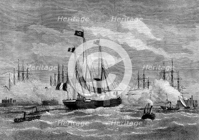 Departure of the Shah from Portsmouth, 1873. Creator: Unknown.