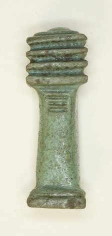 Amulet of a Djed Pillar, Egypt, Third Intermediate Period-Ptolemaic Period (11th-7th centuries BCE). Creator: Unknown.