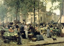 'Le Carreau des Halles', Paris, 1880. Artist: Gilbert Victor Gabriel