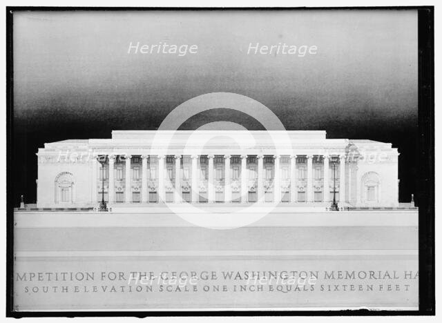 Washington Memorial - drawings, between 1914 and 1917. Creator: Harris & Ewing.