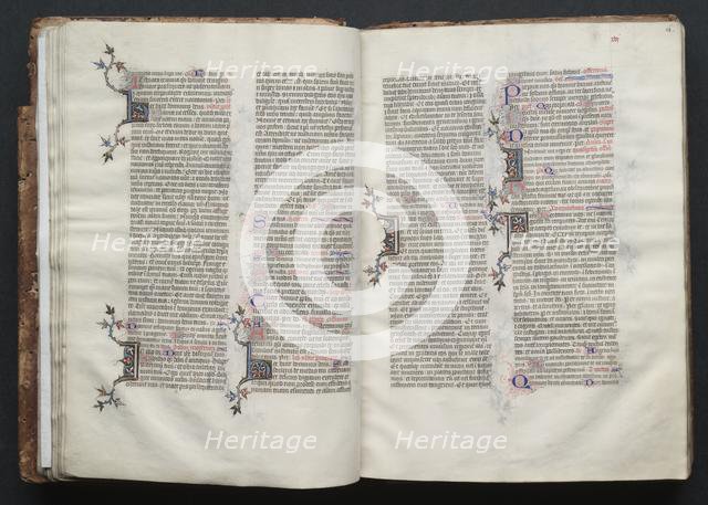 The Gotha Missal: Fol. 25v, Text, c. 1375. Creator: Master of the Boqueteaux (French); Workshop, and.