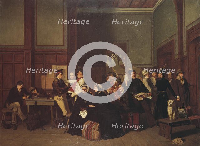 Third-Class Waiting-Room II, 1865. Creator: Carl Henrik Unker.