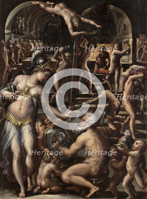 The furnace of Volcano, 1563-1565. Artist: Vasari, Giorgio (1511-1574)