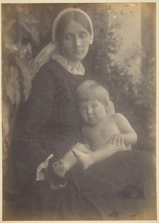 Mrs. Herbert Duckworth with Gerald Duckworth, 1872. Creator: Julia Margaret Cameron.