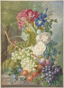 Still Life with Flowers and Fruit, c.1775-c.1800. Creator: Jan van Os.