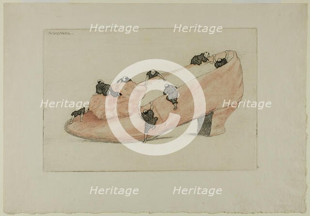 The Assault of the Shoe, 1888. Creator: Henri-Charles Guerard.