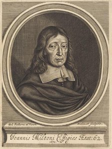 John Milton, 1670. Creator: William Faithorne.