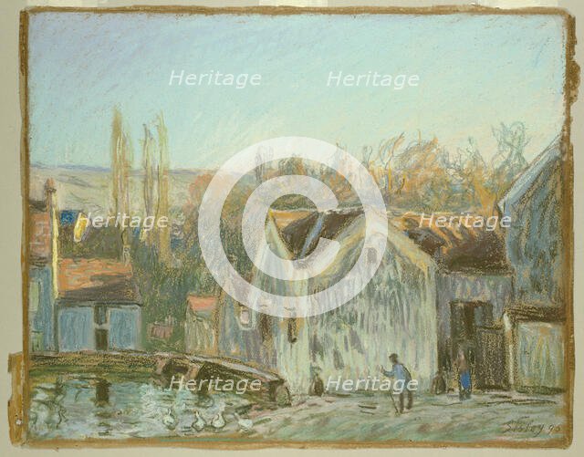 A Corner of Moret-sur-Loing, 1895. Creator: Alfred Sisley.