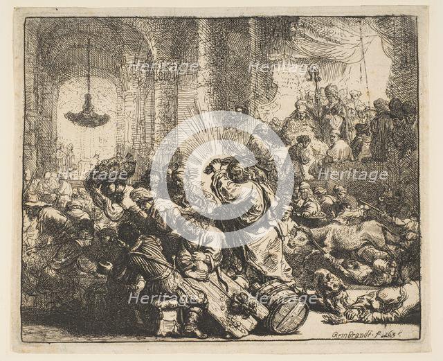 Christ Driving the Money-Changers from the Temple, 1635. Creator: Rembrandt Harmensz van Rijn.