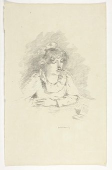 La Liseuse—The Reader, Lamplight, 1890-94. Creator: Theodore Roussel.