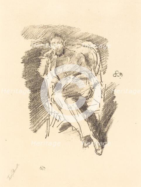 Firelight: Joseph Pennell, No. 2, 1896. Creator: James Abbott McNeill Whistler.