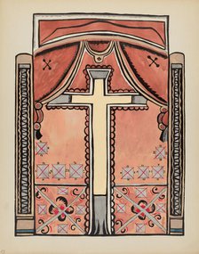 Plate 13: Design with Cross: From Portfolio "Spanish Colonial Designs of New Mexico", 1935/1942. Creator: Unknown.
