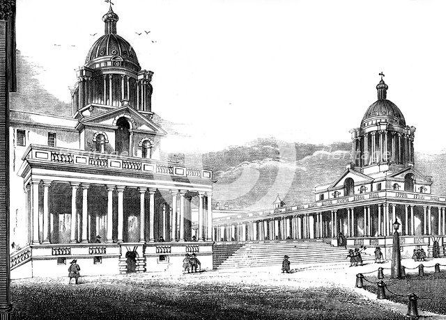 The Royal Hospital, Greenwich, London, 19th century. Artist: Unknown