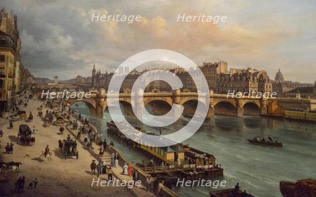 Le Pont-Neuf et la Cité Paris 1832, 1832. Creator: Canella, Giuseppe, the Elder (1788-1847).