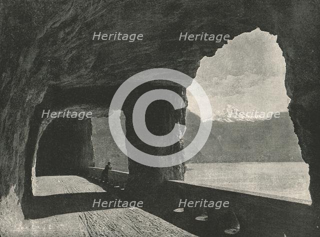 The Axenstrasse, near Fluelen, Switzerland, 1895.  Creator: Unknown.