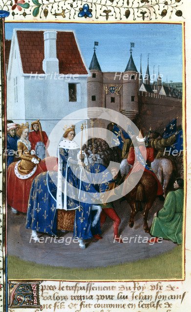 Entry of John II to Paris, 14th century, (1455-1460).  Artist: Jean Fouquet