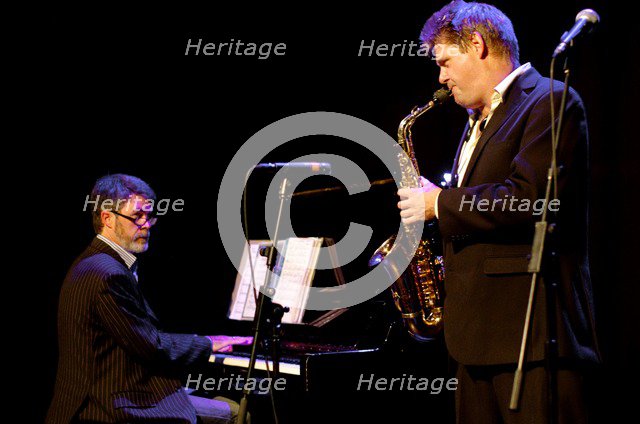 Derek Nash and Dave Newton, Studio Jazz, The Hawth Theatre, Crawley, West Sussex, 2012. Artist: Brian O'Connor