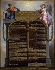 Declaration of the Rights of Man and of the Citizen, c1789. Creator: Jean Jacques Francois Le Barbier.