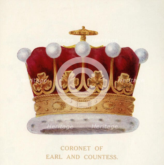 'Coronet of Earl and Countess', c1911. Creator: Unknown.