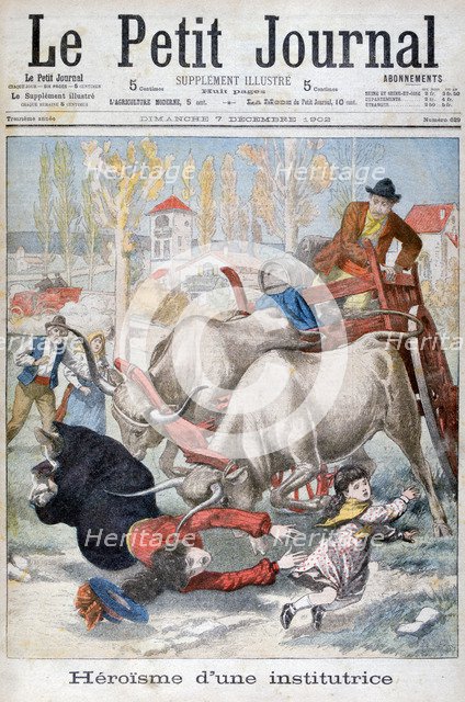 Heroism of a teacher, 1902. Artist: Unknown