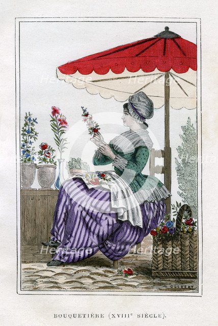 Flower seller, 18th century (1882-1884).Artist: Gilbert