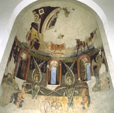 Apse of the church Santa Maria d'Aneu, Pallars Sobirá, 12th century mural.