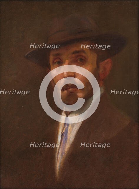 Self-Portrait, 1900-1910. Creator: Milan Thomka Mitrovsky.