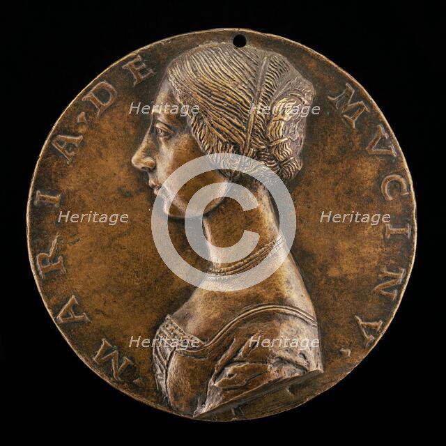 Maria de' Mucini [obverse], c. 1475. Creator: Niccolo Fiorentino.