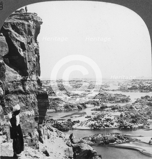 The second cataract of the Nile as seen from the southwest, Egypt, 1905.Artist: Underwood & Underwood