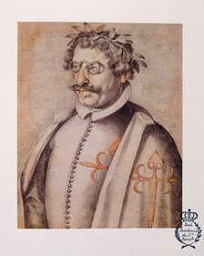 Francisco de Quevedo y Villegas (1580-1645), Spanish writer, portrait in the 'Book of description…