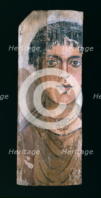Mummy portrait, 90-110 AD. Creator: Unknown.