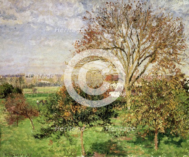 'Autumn morning at Èragny', 1897. Artist: Camille Pissarro
