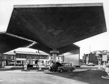 National Benzole filling station, Harbourne in Birmingham 1968. Creator: Unknown.