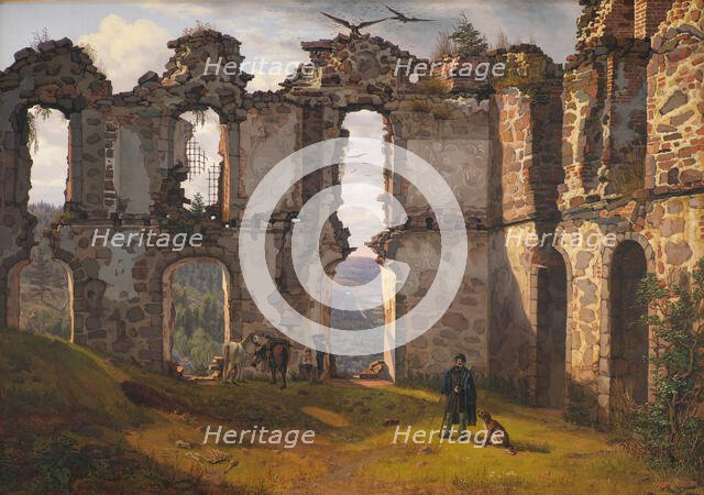 The Ruins of Brahehus near Jönköping, Sweden, 1832. Creator: Frederik Hansen Sodring.