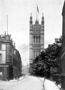 The Victoria Tower, Palace of Westminster, London, c1905. Artist: Unknown