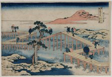 An Ancient Picture of the Eight Part Bridge in Mikawa Province..., early 1830s. Creator: Unknown.