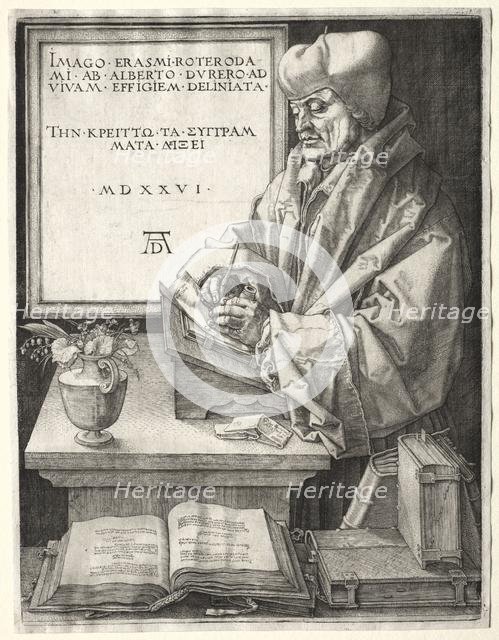 Desiderius Erasmus of Rotterdam, 1526. Creator: Albrecht Dürer (German, 1471-1528).
