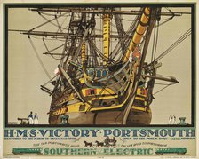 HMS Victory. Portsmouth, 1937. Creator: Shoesmith, Kenneth Denton (1890-1939).