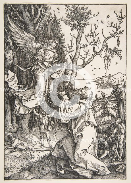 Joachim and the Angel, from The Life of the Virgin, ca. 1504. Creator: Albrecht Durer.