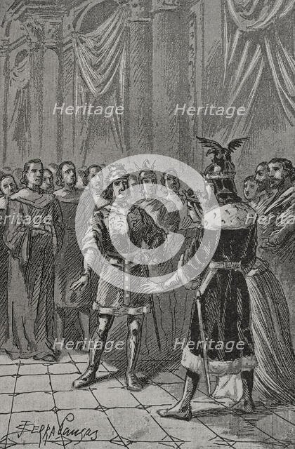 Conferences held in Vitoria in 1476 (1890).  Creator: Joan Serra y Pausas.