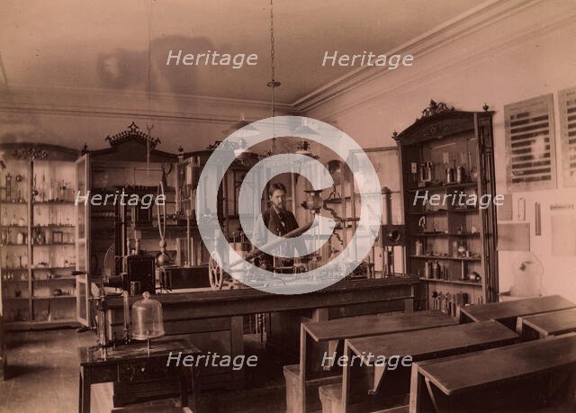 Physics Lab of the Real School in Tyumen', 1889. Creator: N Terekhov.
