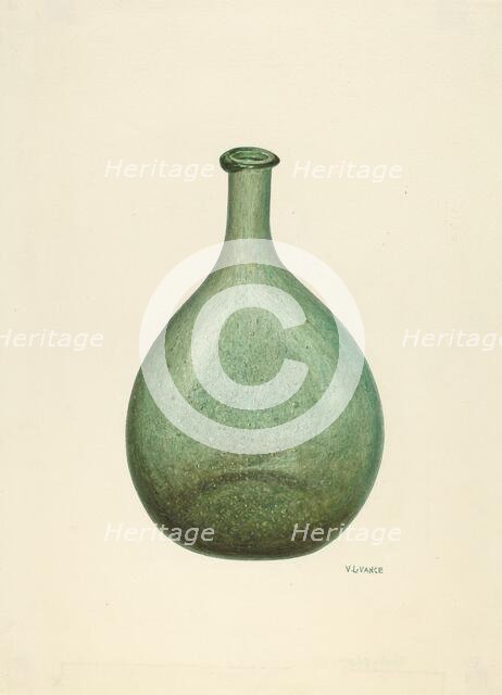 Bottle, 1935/1942. Creator: V. L. Vance.