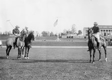 Polo match between American and English teams, 1913. Creator: Bain News Service.