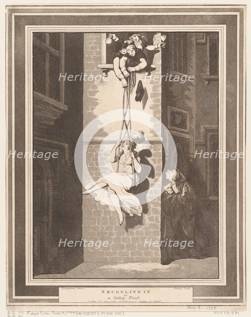 Smuggling In, or A College Trick, August 8, 1810., August 8, 1810. Creator: Heinrich Schutz.