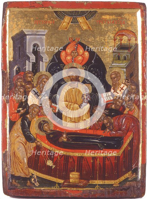The Dormition of the Virgin. Artist: Byzantine icon 