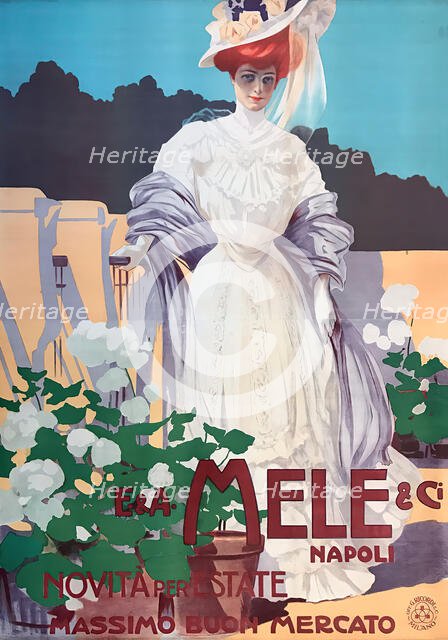 E. & A. Mele Napoli. Novita' Per L'Estate, Massimo Buon Mercato. Creator: Metlicovitz, Leopoldo (1868-1944).