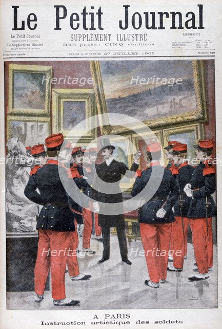 Artistic instruction of French soldiers at the Salon, Paris, 1902. Artist: Unknown
